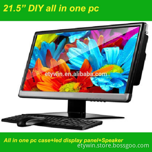 Parts in one pc New inventions DIY all in one pc case with 21.5" LED monitor DIY desktop computer hardware case pc